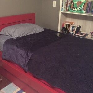 Pottery, barn, kids, navy blue comforter, set size twin